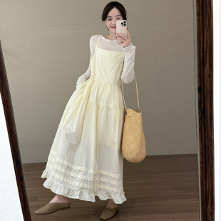 话里甜美简约收腰显瘦长裙2026夏季 减龄宽松日常休闲连衣裙女 新款