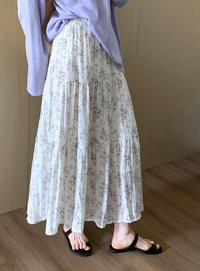 话里甜美气质云多棉半身裙