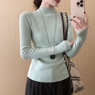 话里简约风修身显瘦无缝打底衫2025冬季新款韩版百搭减龄内搭上衣