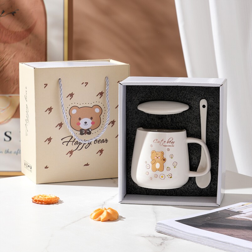 杯子i套装礼盒送人特别好看女生士高颜值生日礼物喝水马克杯陶瓷