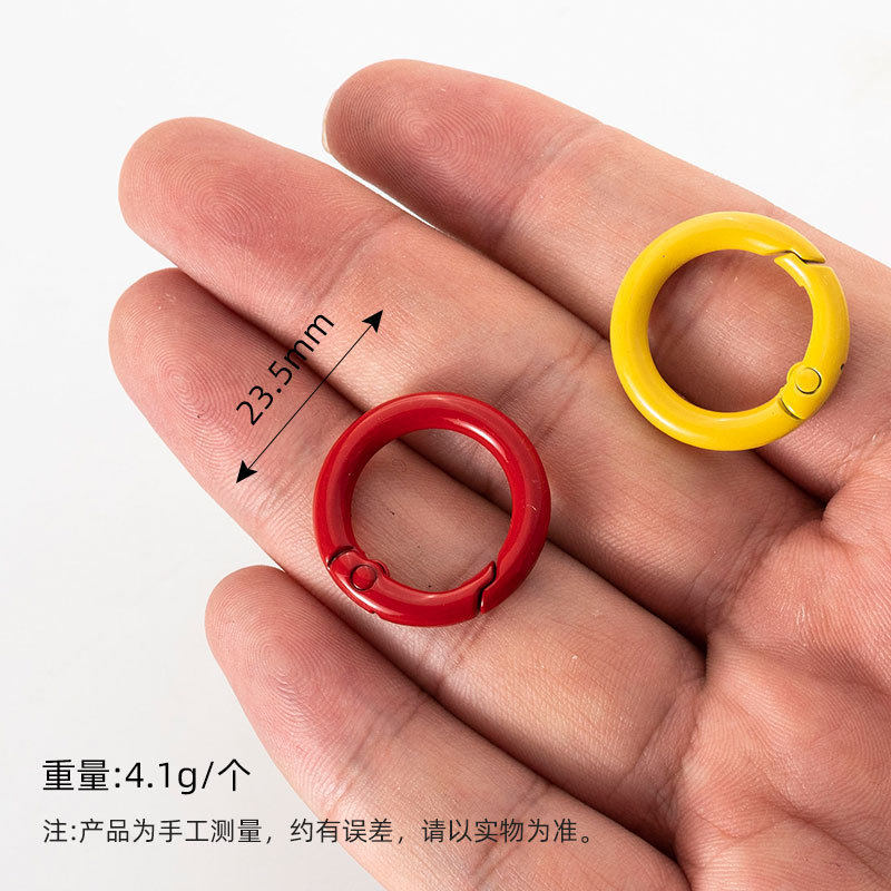 METAL LACQUERED SPRING RING BUCKLE ZINC ALLOY CIRCLE BUCKLE RING RING HOOK DIY BAG KEY CHAIN HARDWARE ACCESSORIES