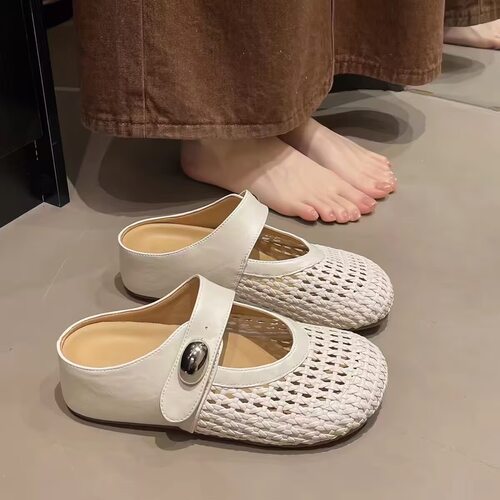厚底包头半拖鞋女外穿202