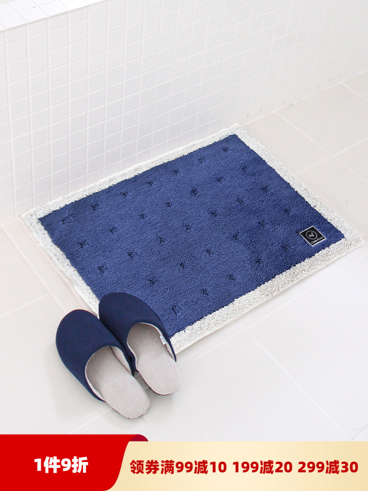 OKA日式浴室防滑地垫 吸水速干脚垫家用卫生间进门垫 可机洗