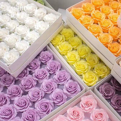 7层曼塔卷边波浪花玫瑰花头批发