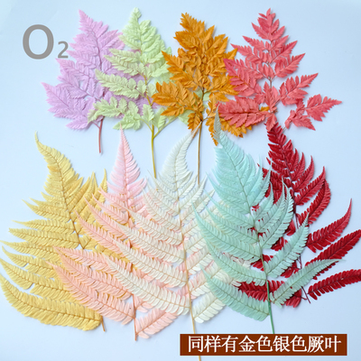 永生花金色羊齿龙须草玻璃罩金色