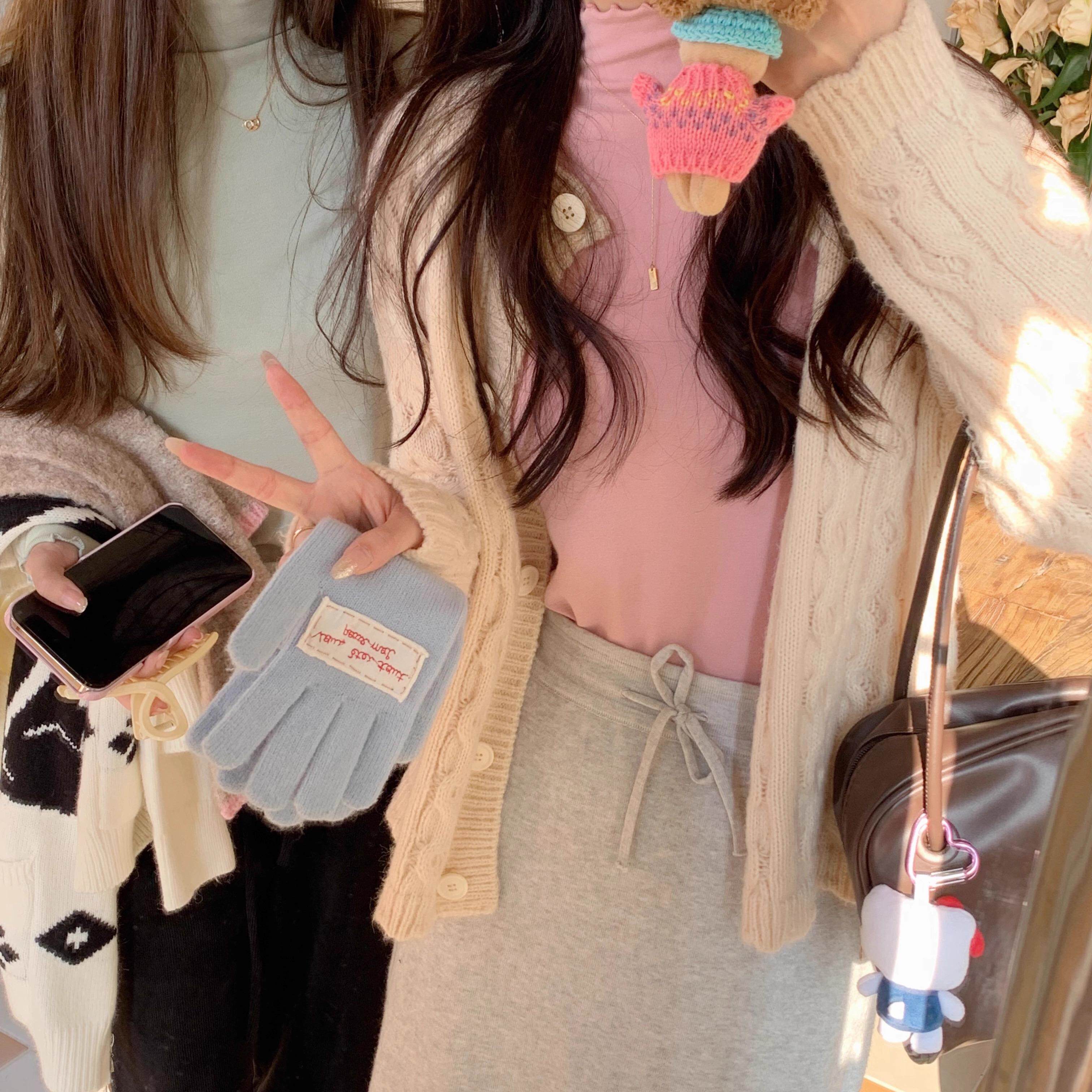 磨毛哦甜甜木耳边打底