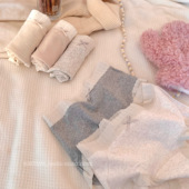 A类纯棉简约纯色亲肤少女中腰内裤 芋头奶油