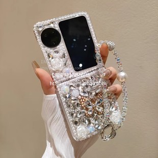 适用于oppofindN2Flip手机壳vivoXFold3pro新款 findN3flip折叠屏奢华水钻FindN2高级感镶钻FindN3外壳网红潮