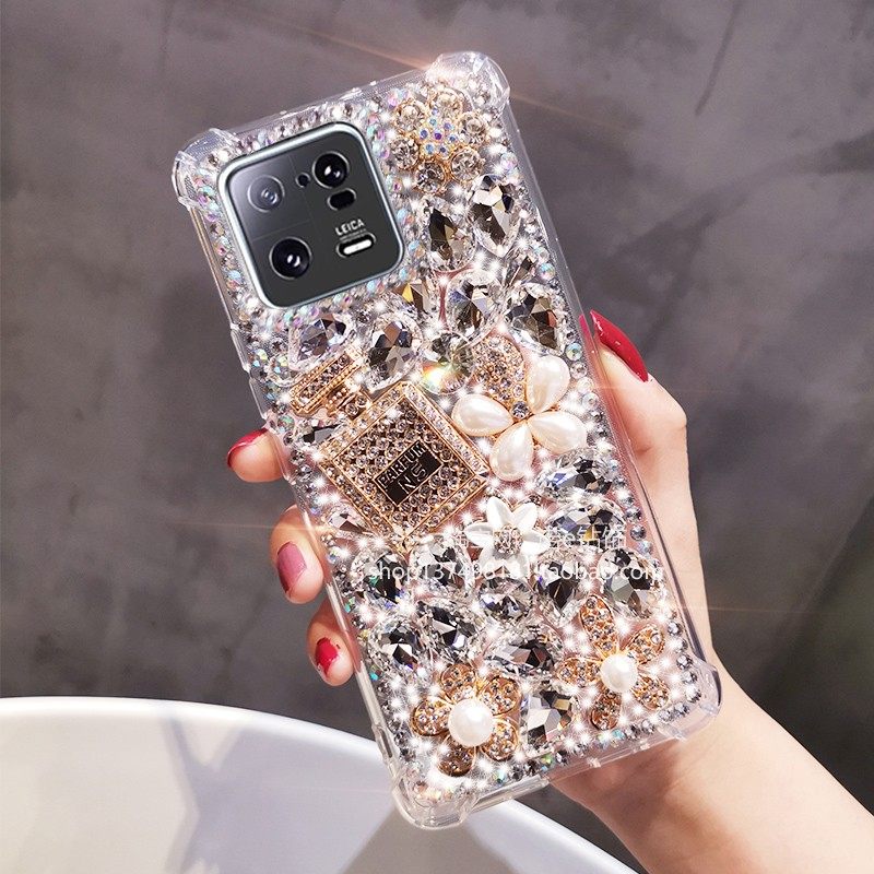 适用小米13手机壳civi3红米note15彩钻13Ultra创意114满钻K40S红米K70个性K50全包防摔15红米K60至尊版PocoF6