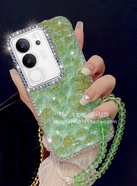 适用于vivoS17手机壳iQOOZ9Turbo新款S19金箔水钻S18女X100个性X90S镶钻Y100保护套X80t全包防摔X16pro高级感