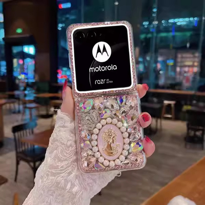 摩托罗拉Razr50带钻手机壳Razr40