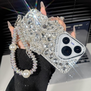 适用华为Pura70手机壳p70pro防摔pura80Ultra奢华水钻p60pro蝴蝶支架P50e华为nova14pro高级感nova12活力版