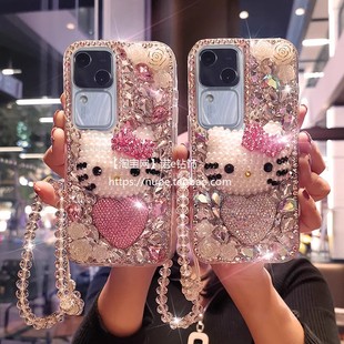 适用于vivoS18手机壳带钻S20新款S20pro全包防摔s19创意S17E奢华水钻S16个性女S15闪钻S19pro外壳挂绳S18pro