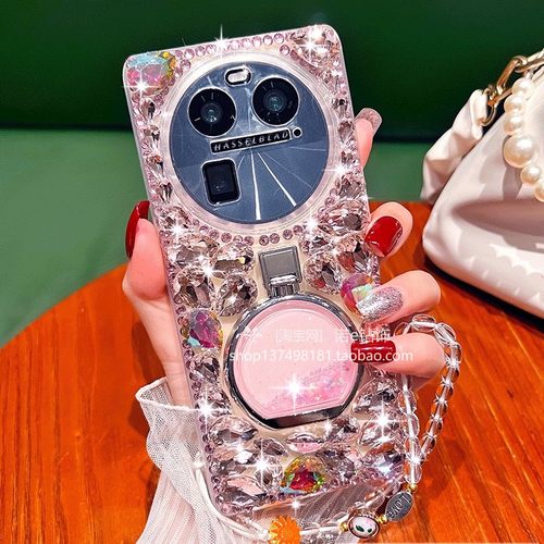 oppoFindx6Pro香水瓶支架满钻壳