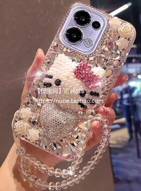 适用oppoA6手机壳A6GT新款A5活力版A3iplus全包防摔A2pro奢华水钻A57女A58X个性KT猫A97/A98/A1 5G保护套潮牌