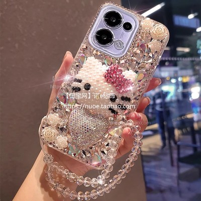 适用oppoA6手机壳A6GT新款A5活力版A3iplus全包防摔A2pro奢华水钻A57女A58X个性KT猫A97/A98/A1 5G保护套潮牌