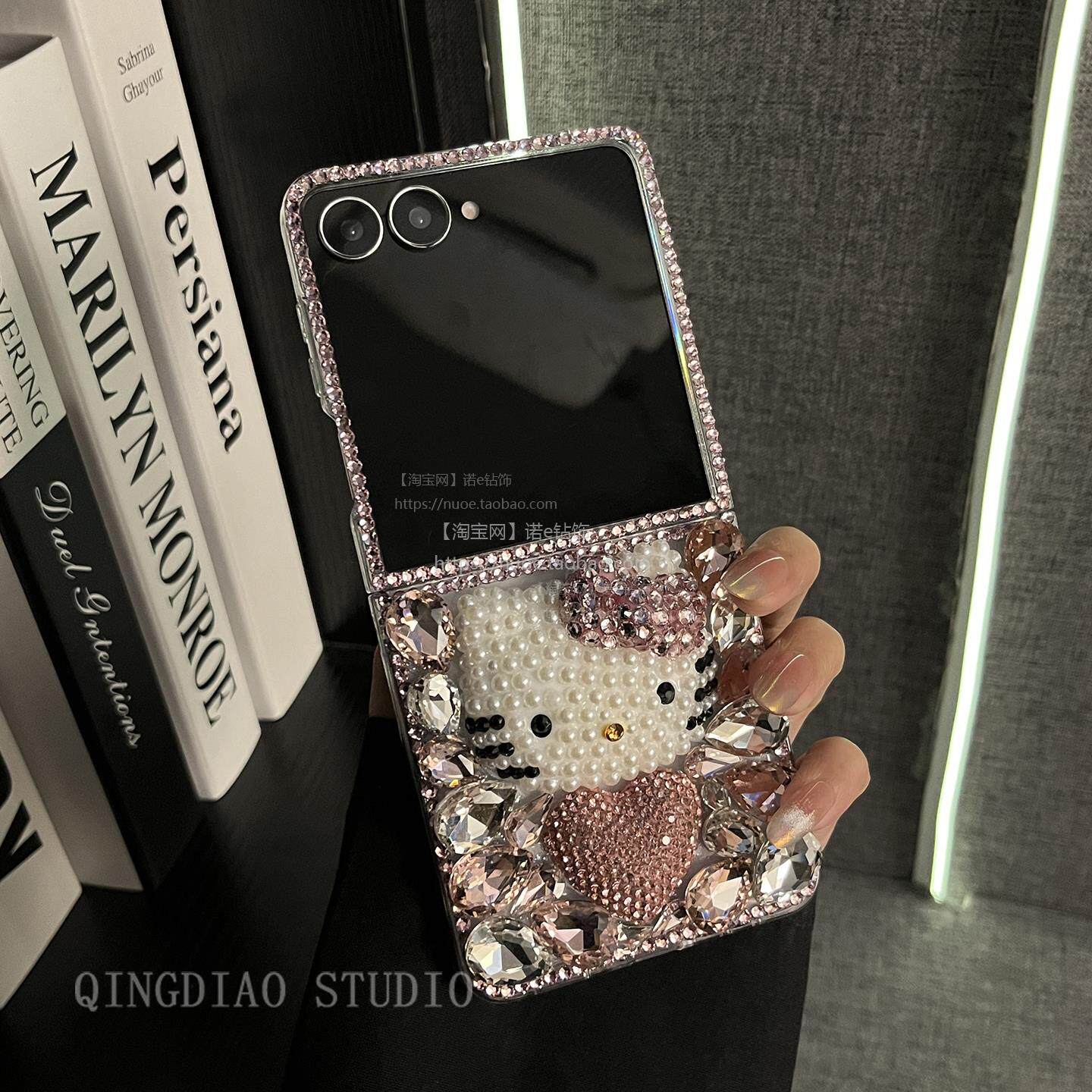 适用三星Zflip6手机壳新款Zflip7折叠屏zflip5防摔zflip4镶钻GalaxyW25Flip保护壳W24Flip女W23flip奢华水钻