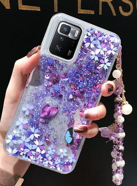 适用于小米 红米Note10手机壳K40红米note12Turbo红米note13红米K50红米10X红米Note10液体流沙13C全包防摔