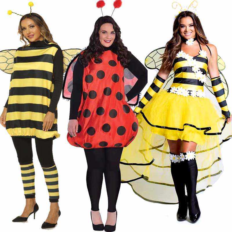 Halloween万圣节蜜蜂瓢虫成人儿童cosplay服饰节日服装