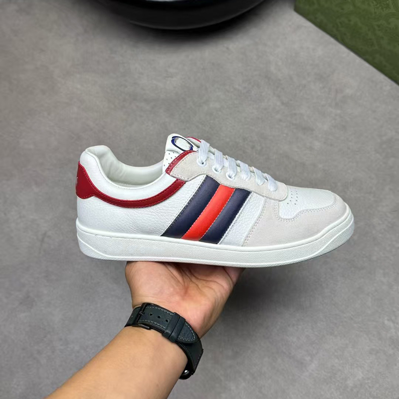 高端男士休闲鞋真皮厚底小白鞋低帮系带舒适运动鞋潮牌男鞋板鞋G