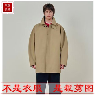 明辉纸样秋冬新款男女同款外套西装风衣样板缝纫做衣服图纸25125