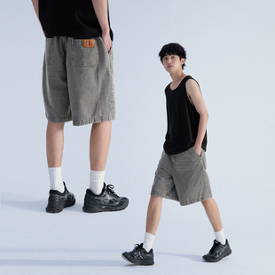 日系复古感休闲百搭五分裤 Mentmate 男 做旧水洗牛仔短裤 通勤 夏季