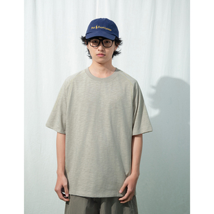 舒适宽松休闲内搭短袖 Mentmate 男 明线拼接竹节平纹T恤衫 夏 26SS