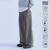 秋冬恒温暖皮运动卫裤 型阔腿裤 男 Mentmate 西装 版 休闲运动长裤
