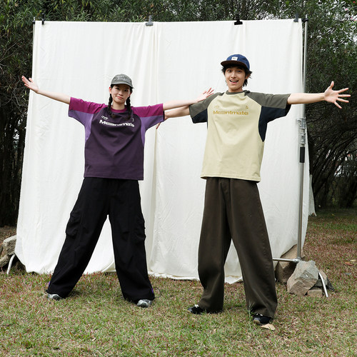 MENTMATE25SS撞色擦肩袖T恤