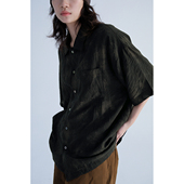 衬衣 Mentmate 夏 男女情侣款 新中式 复古东方水墨晕染风短袖 衬衫