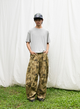 Mentmate 25AW 日系街头复古迷彩工装裤男 松弛感BF宽松阔腿长裤