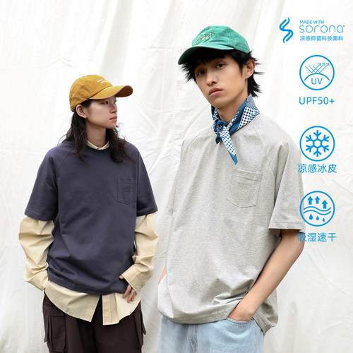 MENTMATE25SS凉感擦肩袖T恤