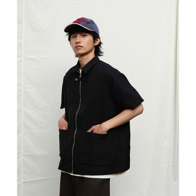 天丝棉舒适户外衬衫外搭大口袋款