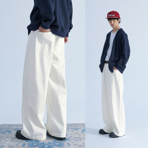 MENTMATE25AW纯白直筒裤