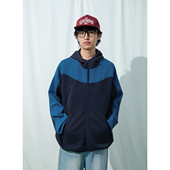 Mentmate 25AW 秋冬空气层廓形拼色卫衣外套男运动风复古连帽夹克