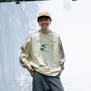 多色简约运动风落肩卫衣男女情侣圆领logo上衣 秋季 Mentmate 25AW