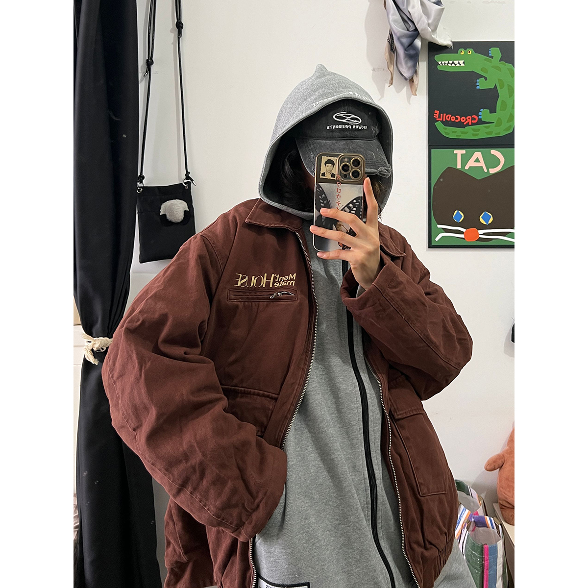 MENTMATE23AW做旧美式工装外套