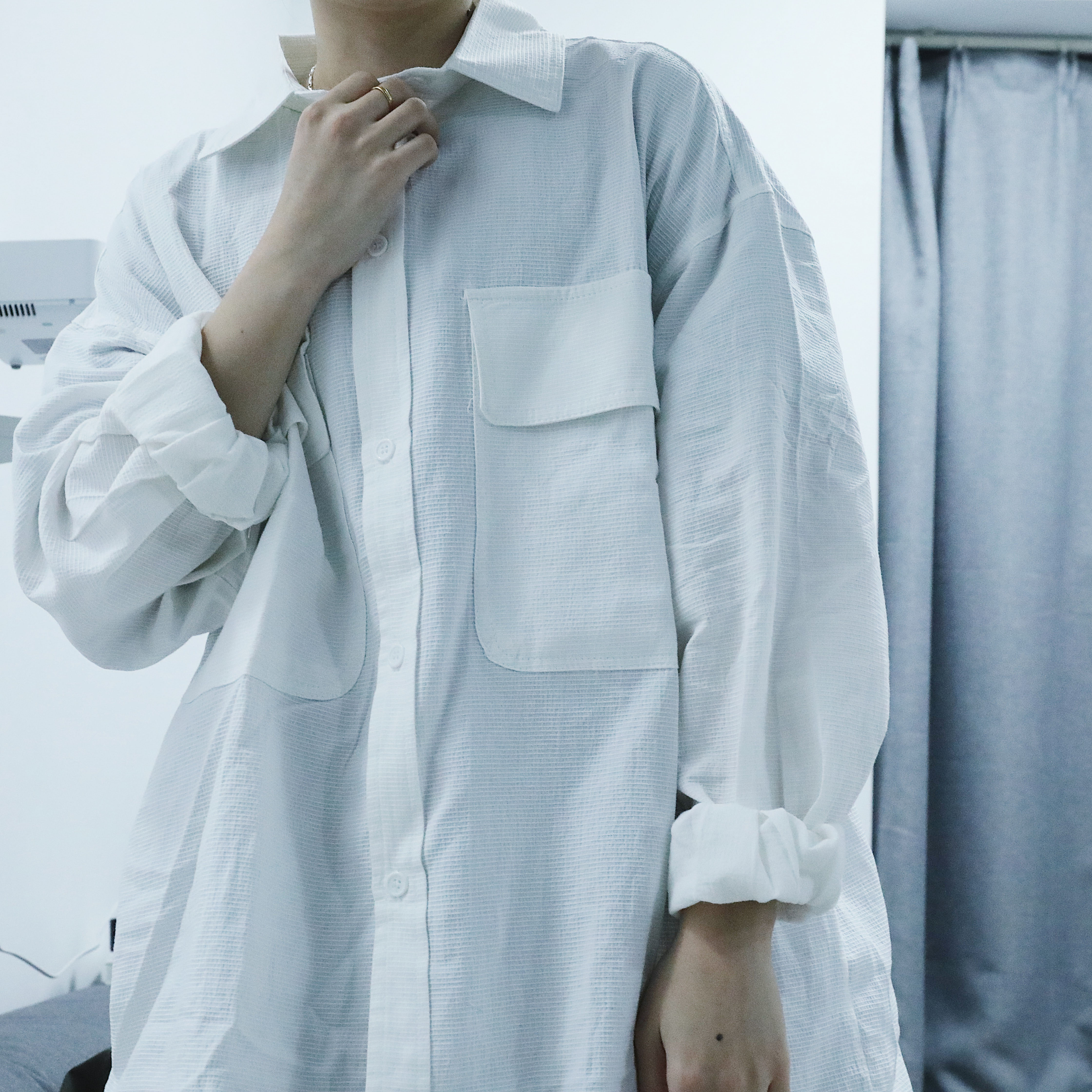 º«¹ú¸´¹Åoversize·ç¿íËÉÃÞÂé³ÄÉÀ ³±ÈËÄÐÅ® ÉðÊ¿¼òÔ¼´¿É«³¤Ðä³ÄÒÂ