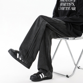 悟空有货复古美式 男潮牌宽松阔腿百搭保暖休闲裤 水洗裤 子垂感卫裤