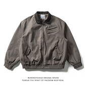 百搭休闲外套 翻领夹克男女2026春季 悟空有货潮牌美式 水洗做旧工装