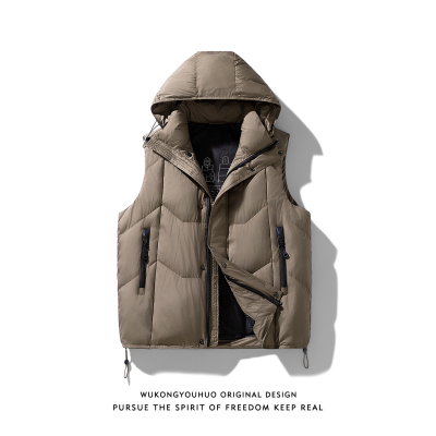 冬季鸭绒加厚羽绒马甲男女