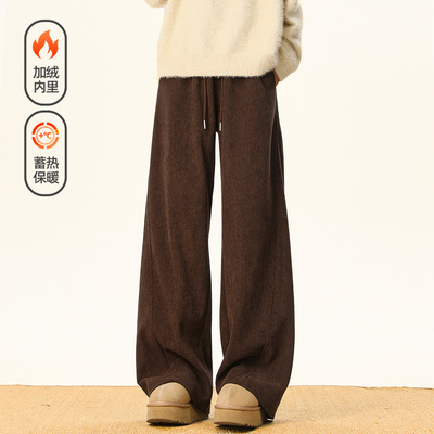复古冬季灯芯绒直筒休闲裤男
