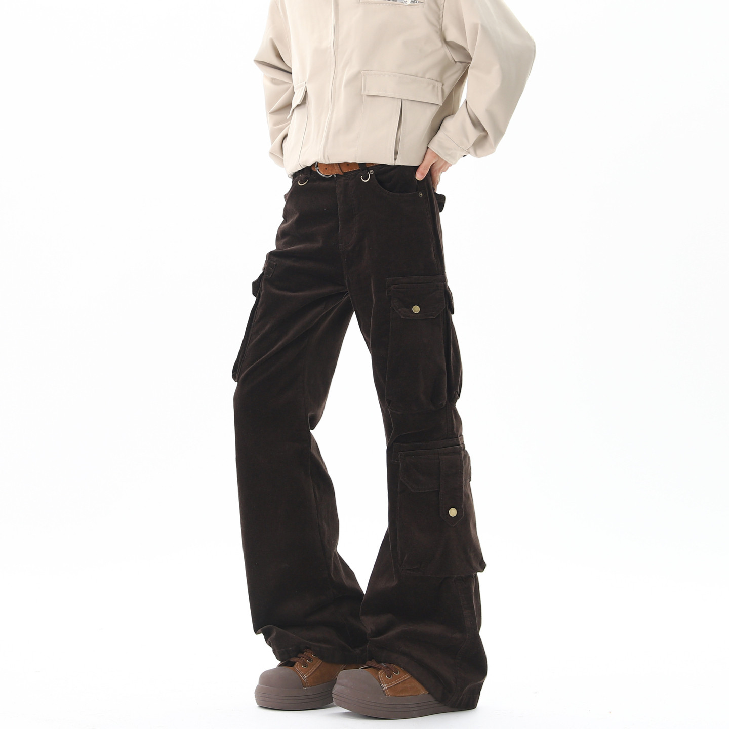 悟空有货潮牌美式复古多口袋直筒休闲裤男宽松潮流百搭阔腿工装裤,男装,休闲裤,淘宝优惠券,粉丝福利购,淘宝优惠卷