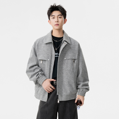 轻奢老钱风通勤百搭翻领工装夹克