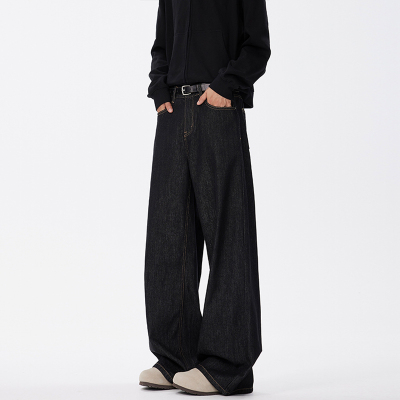 美式复古cleanfit阔腿牛仔裤男