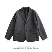 悟空有货秋季 外套 复古单排扣高级感休闲西服男女潮牌宽松百搭西装
