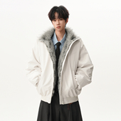 悟空有货潮牌美式 座山雕加厚毛领棉服男冬季 复古保暖情侣百搭棉衣