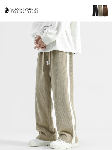 悟空有货 Ретро штаны для отдыха, оверсайз, свободный крой