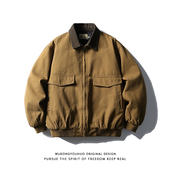 潮牌工装 悟空有货美式 复古水洗加厚翻领棉衣男女冬季 保暖百搭棉服