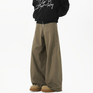 悟空有货潮牌美式解构拼接弯刀裤男复古宽松潮流百搭cleanfit长裤